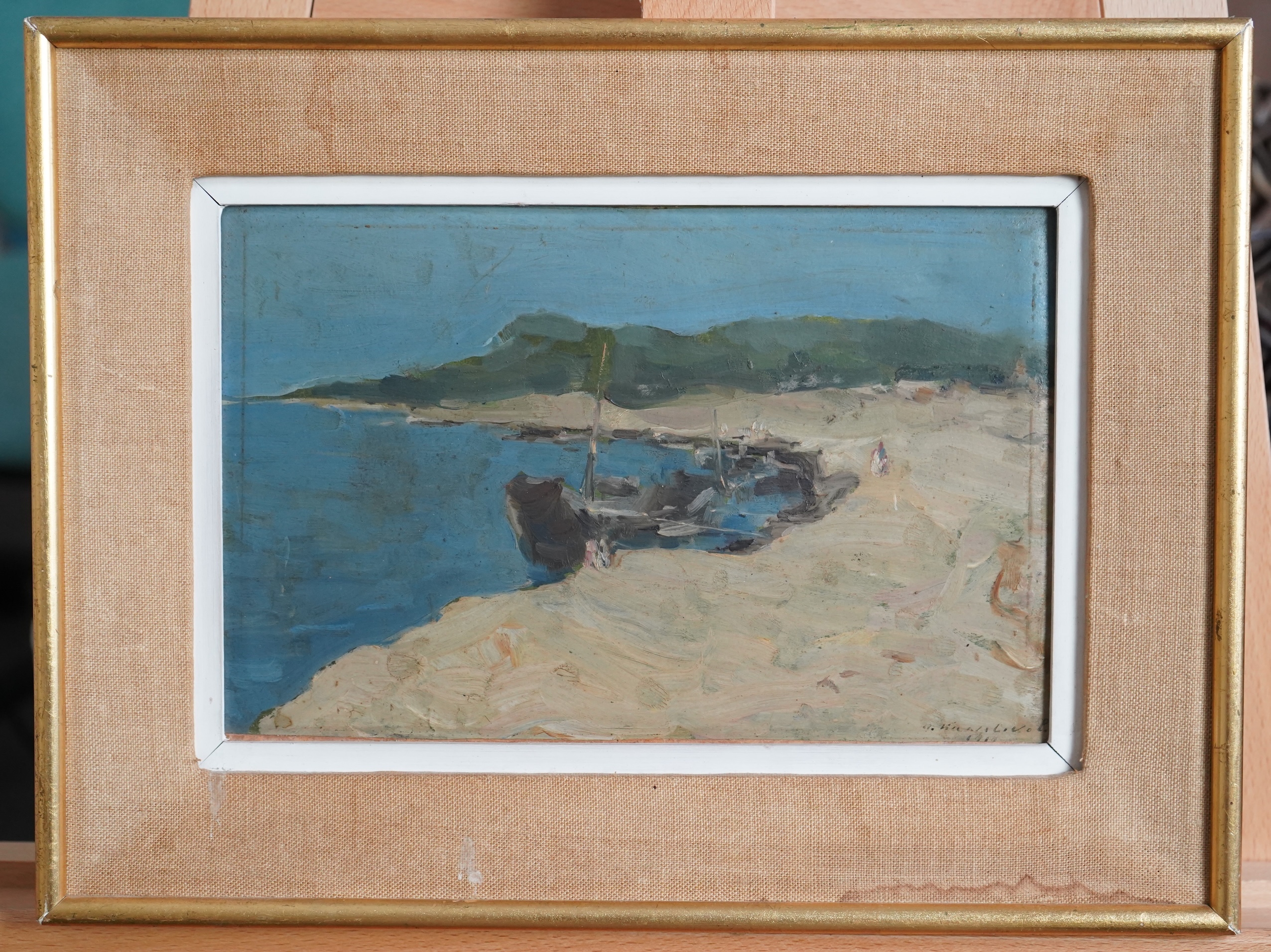 Nicholas Kalmakoff, Russian 1873-1955, 'On the coast of Japan'